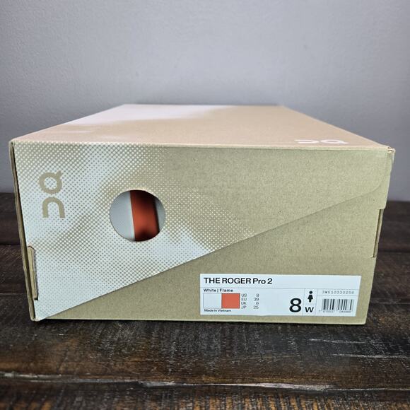 NEW On Cloud The Roger Pro 2 Womens Size 8 Court Tennis Shoes White Orange - Picture 12 of 12